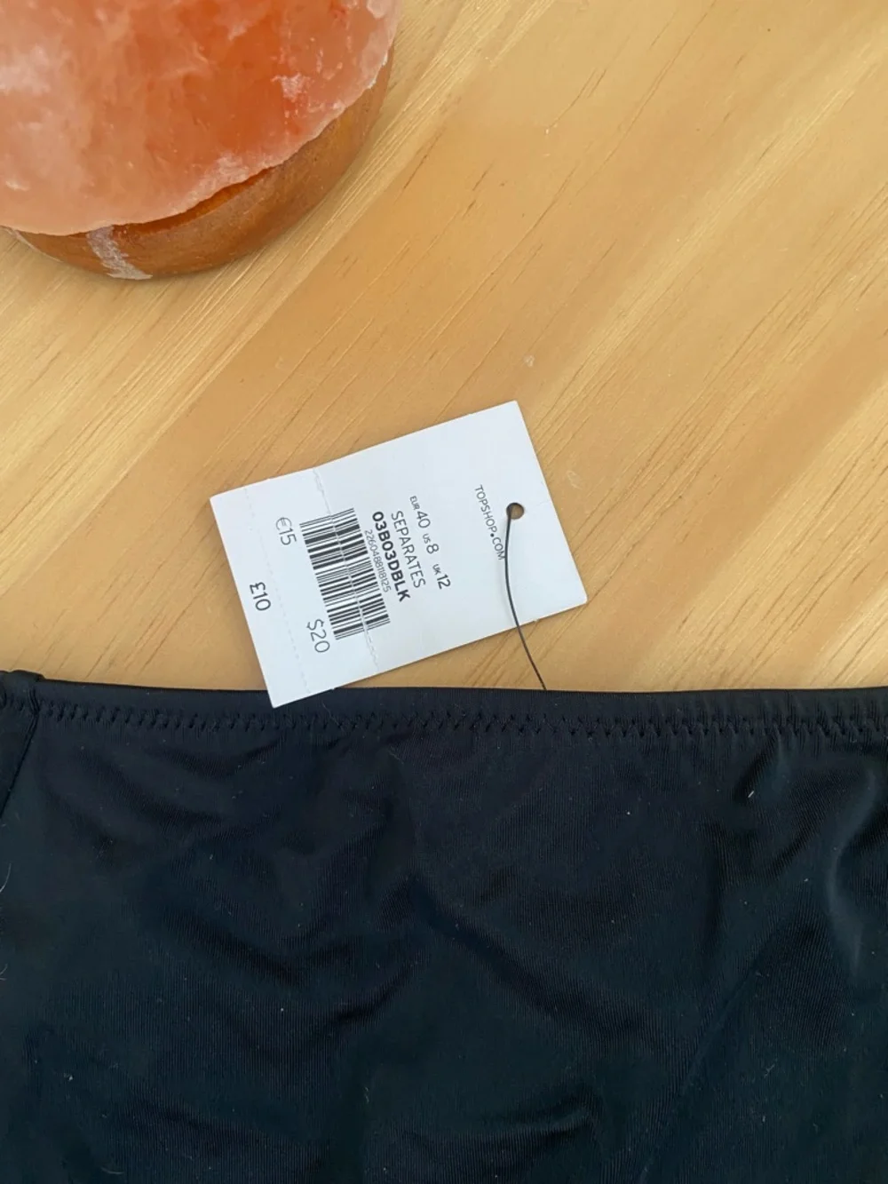 Topshop Black High-Waist Swim Shorts
